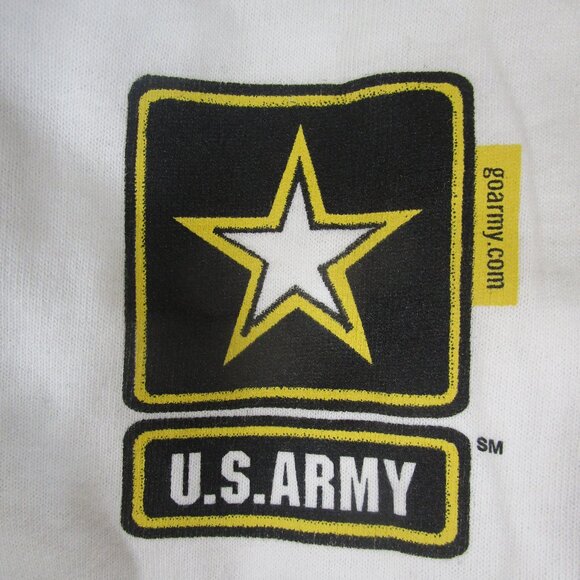 NWOT Vintage U.S.ARMY T-Shirt Front/Back-Logos White Heavy Cotton XL - Picture 10 of 12